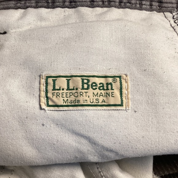 L L Bean Womens Corduroy Pants Gray Pleated High Rise Size 16 Made in USA - Picture 7 of 9